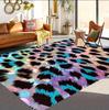 Gradient Leopard Carpet Mat Rug Home Decoration Living Room Floor Rug Sparkle Pattern Colorful Design Indoor Area Rug
