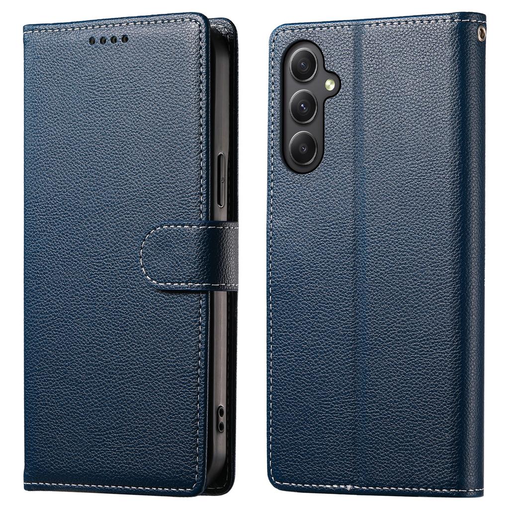 DF-012 Etui dla Samsunga Galaxy A35 5G Skóra o fakturze liczi Magnetyczne zapięcie Portfel Stojak Pokrowiec na telefon