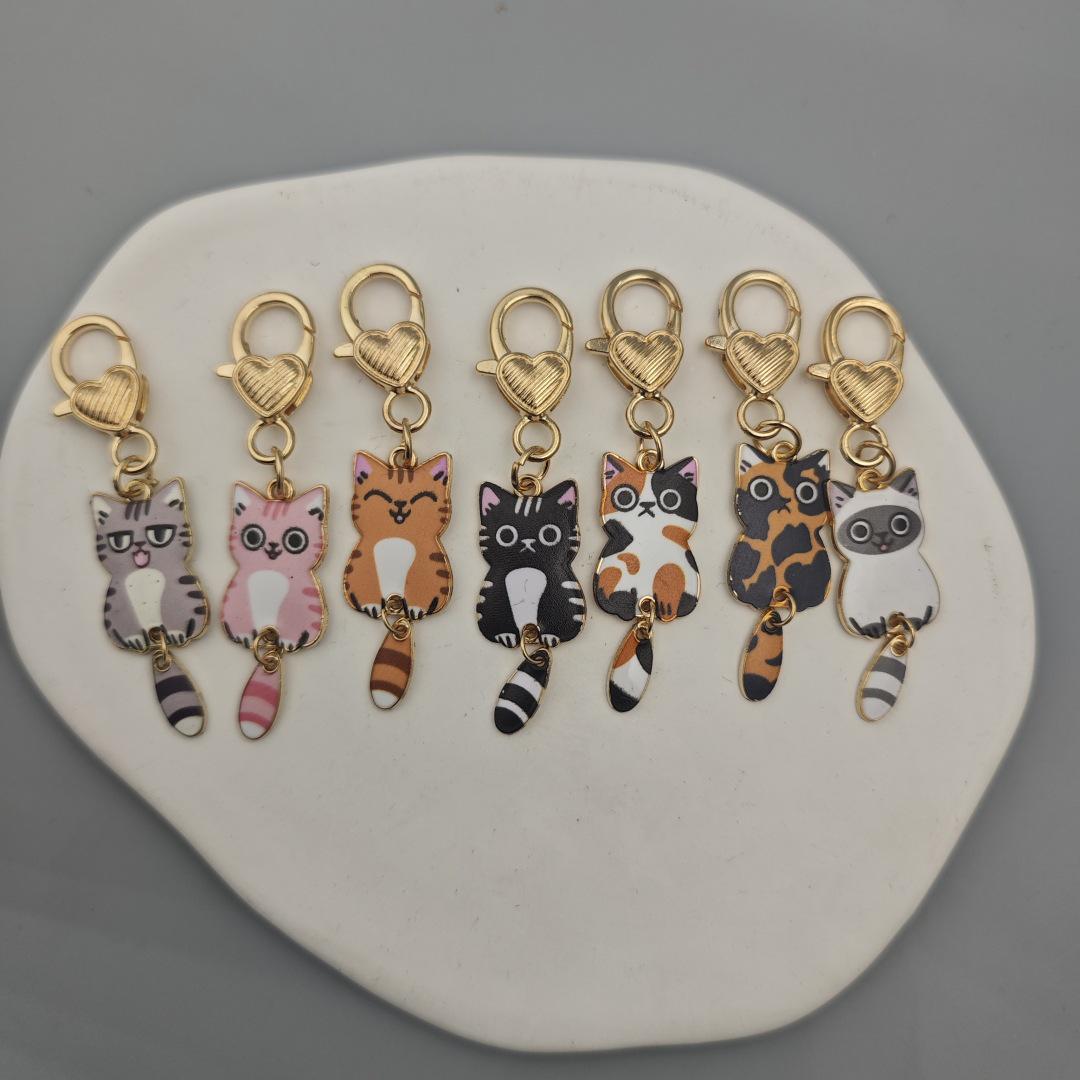 

Брелок с мультяшным котенком: Сплавной Принт Сумка Украшение Подвеска Подарок