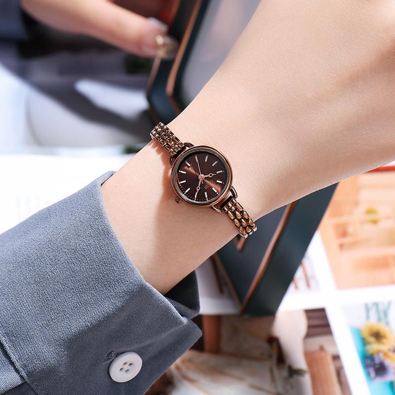 Gadi Womens Minimalist Korean Style Alloy Waterproof Quartz Watch With Elegant Strap For Casual Wear