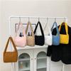 New autumn and winter plush handbag small square bag shoulder bag large capacity solid color personalized niche design