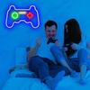 Geschlechtsneutrales Neon-Gamecontroller-Licht für Innendekoration