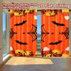 2D FLAT PRINTING 2pcs Curtains (Without Rod) Halloween Candy and Bats Saint Patrick is Day Festival Creative Curtains Versatile