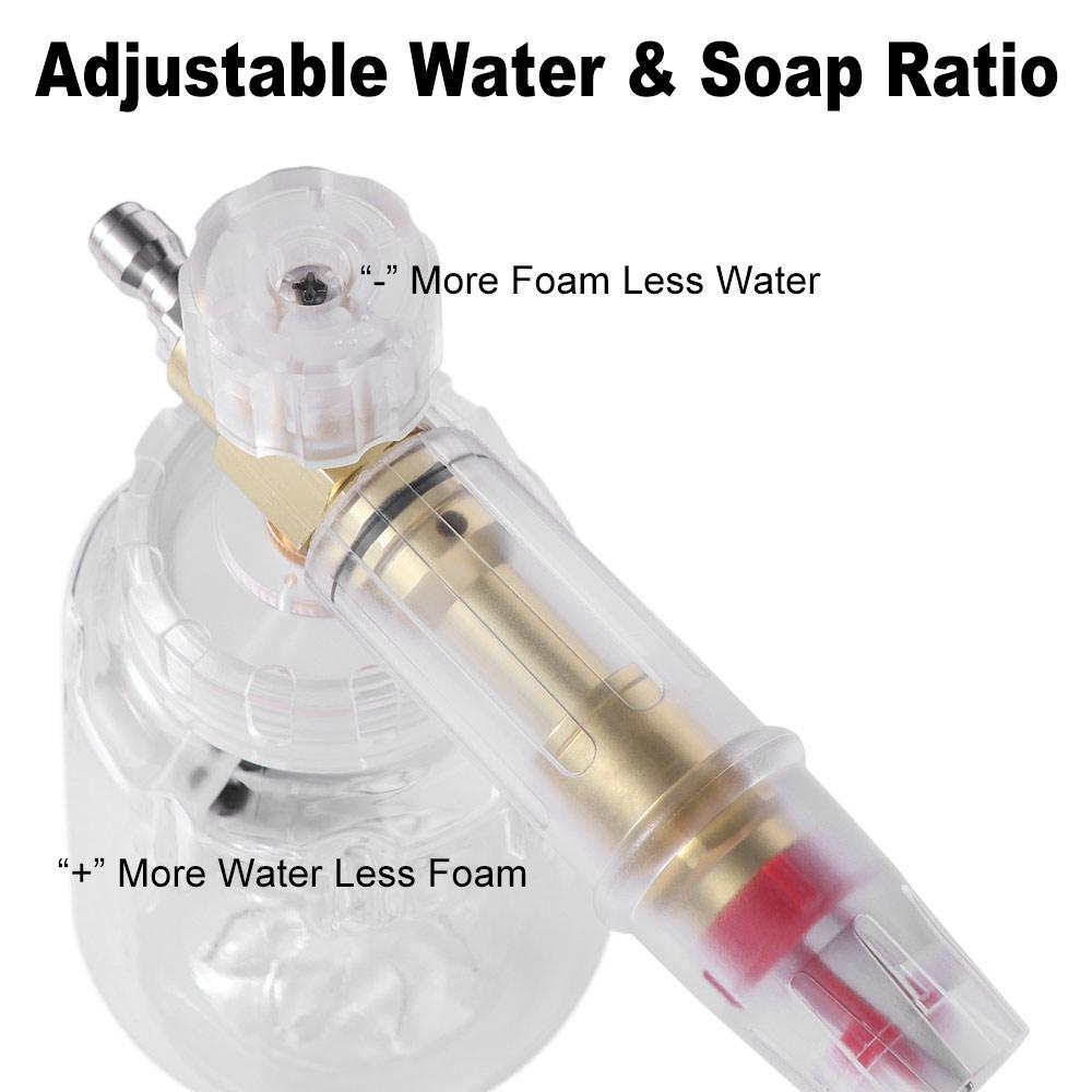 Kalın Saplı Kar Köpük Lance 1L Köpük Püskürtücü Araba Yıkama Köpük Jeneratörü Araba Temizleme Aksesuarı