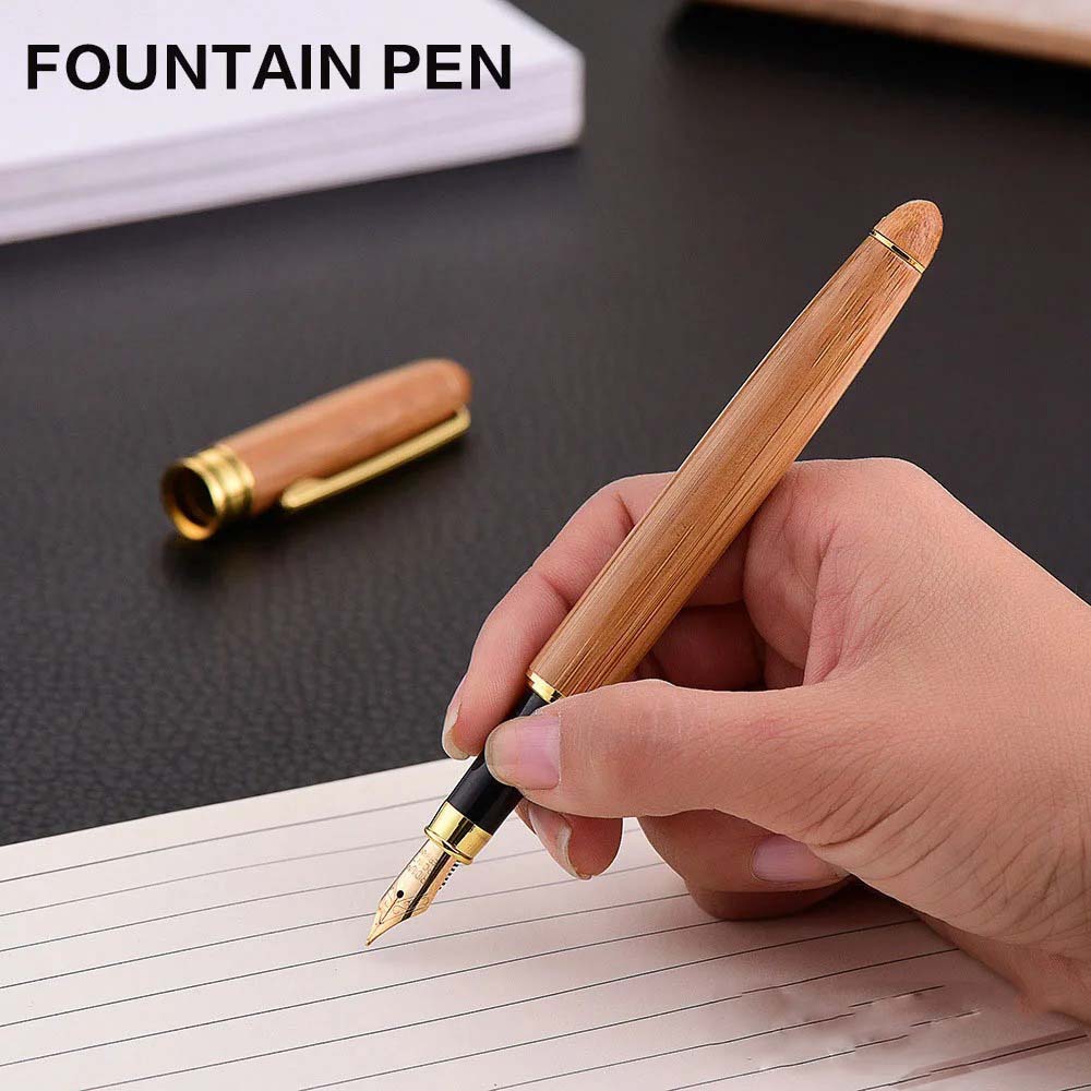 1PC Classic Retro Wooden Ballpoint Pen/Pen, 0.5mm Writing Smooth, Suitable for Calligraphy Practice, Office
