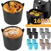 16 st Silikon Airfryer Bakkopp Ugn Bakform Lätt att lossa Non-stick Airfryer Bakform för Ägg Cupcakes Muffins