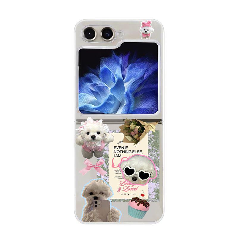 

Cute Dog Cat Phone Case For Samsung Galaxy Z Flip 6 7 ZFlip5 5G Transaprent Clear Cover For Samsung ZFlip4 ZFlip 3 Animal Fundas Galaxy ZFlip 3