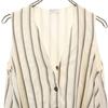 Brunello Cucinelli Made In Italy Striped Pattern Best M Ivory Women Used