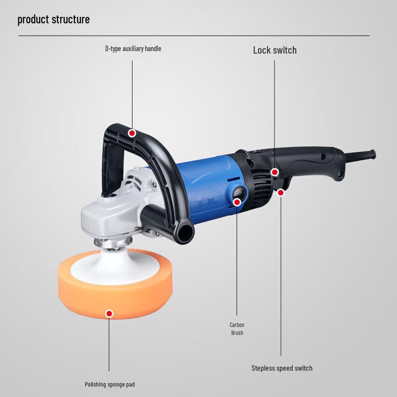Dongcheng Electric Car Polisher and Waxer CN Plug (adapter Included)