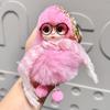 Big Plush Fun Eye Doll Keyring Colorful Scarves Unique Accessory For Bags And Keys