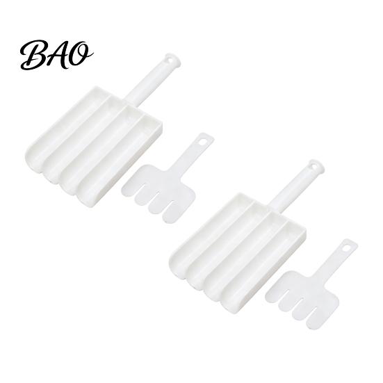 Meatball Press for Home Maker Tool with Pusher, 3/4 Compartments Design, Food Grade PP Spoon Shrimp Paste Non Stick Spoon, Nonstick Efficient