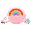 Adorable Silicone Children's Bag Mini Rainbow Crossbody Purse For Kids Unisex