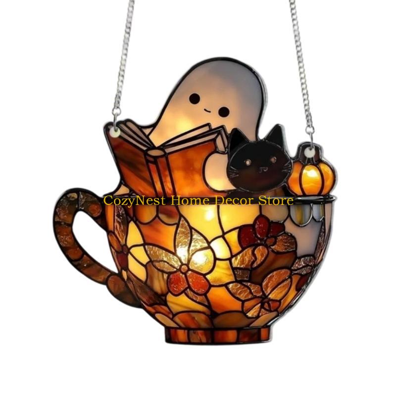 92MF Bright Painted Halloween Window Display Fall Festival Decors For Home Garden Decoration