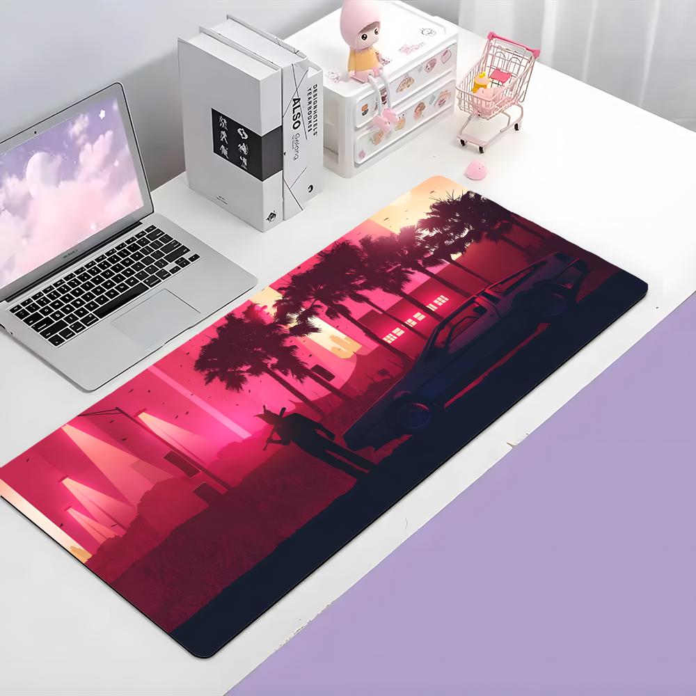 Hotline MMiami Mouse Pad Large Gaming Mousepad With Thick Stitched Edge NonSlip Desk Mat