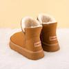 Woman Shoes Padded Snow Boots for Women Elegant With Medium Heels Plus Warm Winter Waterproof Non Slip Comfortable 2024 Novelty