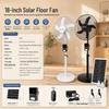 Hui Xiang 16" Solar wiederaufladbarer Ventilator mit Fernbedienung und DC-Stecker