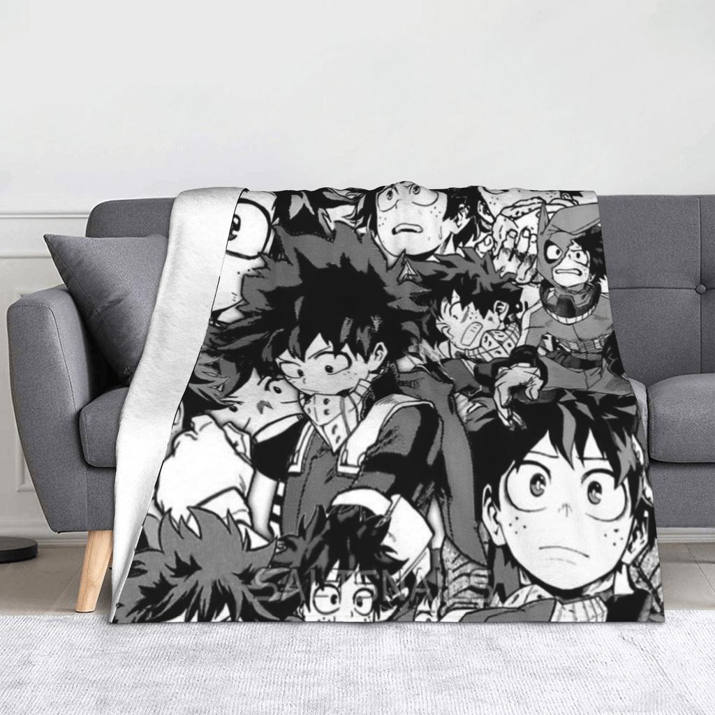 Tamaki Amajiki Collage My Hero Academia Blankets Flannel  Winter  Multi-function Warm Throw Blankets for Sofa Bedroom Quilt