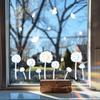 White Dandelion Butterfly Home Beautification and Decoration Glass Doors and Windows Static Window Stickers