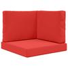Outdoor Sofa Cushions 3 Pcs Red Polyester