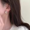 C-shaped Double-row Pearl Ear Clips Without Ear Piercings, Light Luxury, Sweet, Small Fresh Earrings, Exquisite Versatile Mosquito Coil Disc Earrings