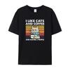 2026 Summer Fashion Short Sleeve  Cute Cat Drinking Coffee  Roundneck Loose TShirt Suitable for Both Unisex and Unisex Kids