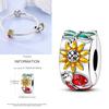 Cat Butterfly Daisy CZ Pave Clip Charm Bead Components Positioning Buckle Copper Metal Silicone Spacer Bead Components Compatible With Authentic