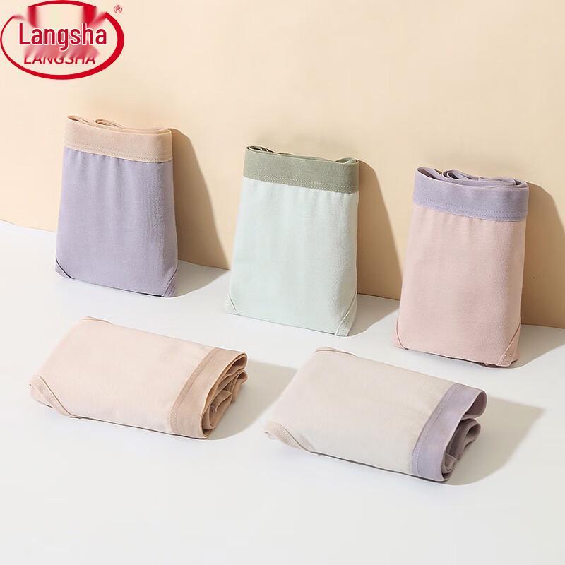 

Langsha Women s Breathable Mid-Low Waist Cotton Briefs 5-Pack XL (118-135 lbs)
