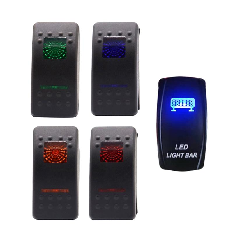 Button LED Auto Train Boat Marine Toggle 5pin 12V 24V