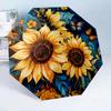 Sunflowers And Butterflies Garden 8-Frame for Travel, Camping, Casual Lightweight Portable Umbrella, Essential for Every Family Holidays Birthday Gift