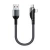 Dual Type-C Elbow PD100W Fast Charging Short Cable for Car & Power Bank
