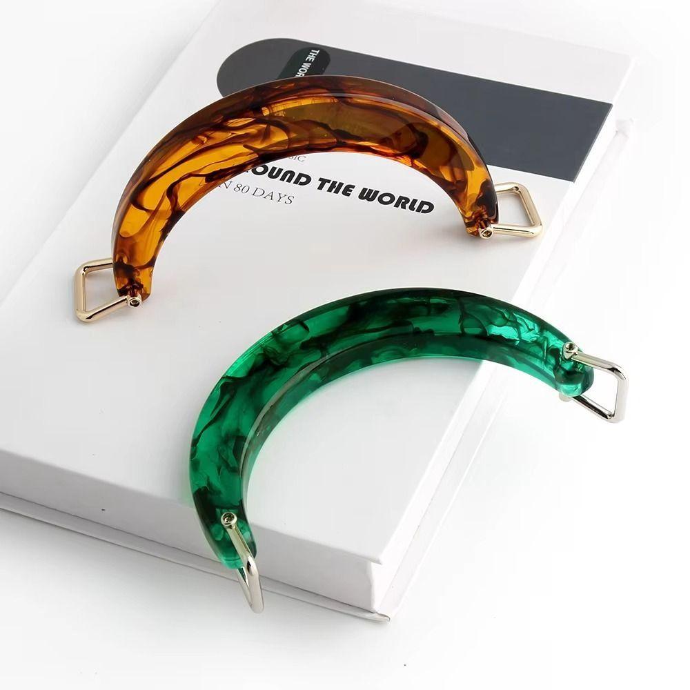 Amber Handbag Handles Resin Tote Grip Fashion Women's Bag Handle  DIY Replacement