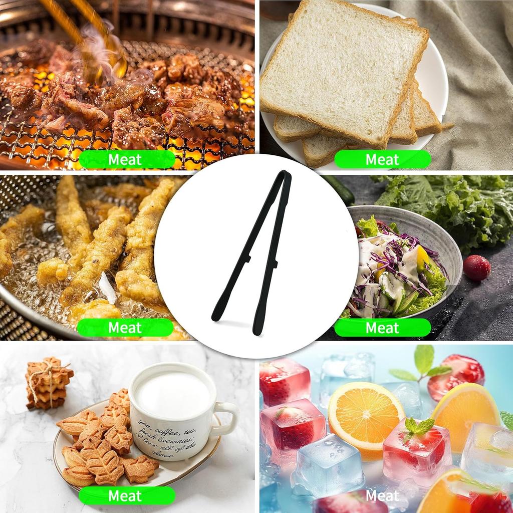 Silicone Tongs Non-Stick Bread Cake Clip Food Parties BBQ Clamp Durable Kitchen Tool for Cooking Steak Weddings Dessert Utensil