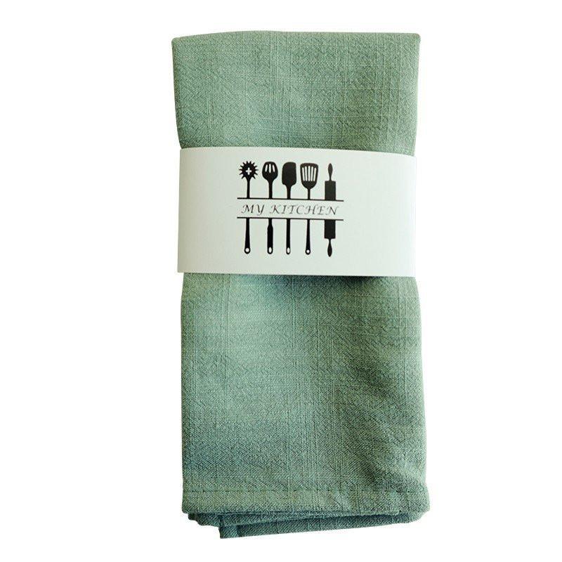 1Pc 40x40cm Solid Color Cotton Linen Dinner Napkin Sqaure Tea Towel Home Kitchen Soft Table Cloth