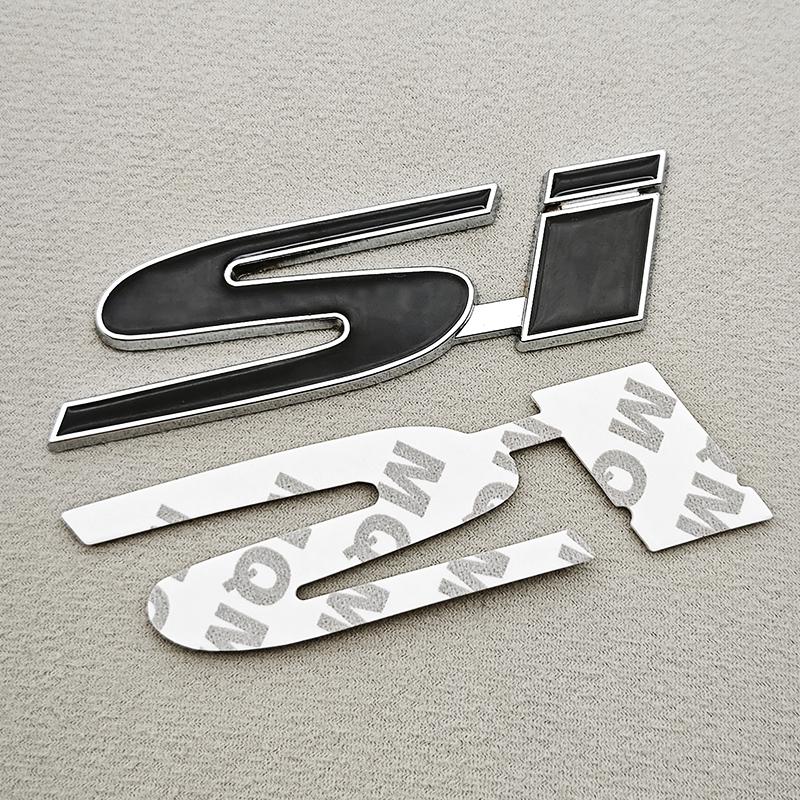 

3D Metal Car Styling SI Logo Badge Chrome Sticker Front Grille Emblem For Honda Civic Accord Etc Automobile Accessories