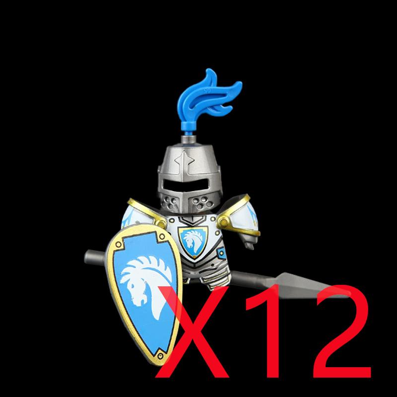 Kompatybilne MOC Średniowieczne Klocki Budowlane Postacie Żołnierze Smoczy Rycerze Czarny Lew Orzeł Zabawka Prezent Klocki Rolnik Żołnierz X048