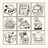 Cartoon Wood Rubber Stamp Lovely Cats Stamp Decorative Stamp Animal Stamp for Card Making
