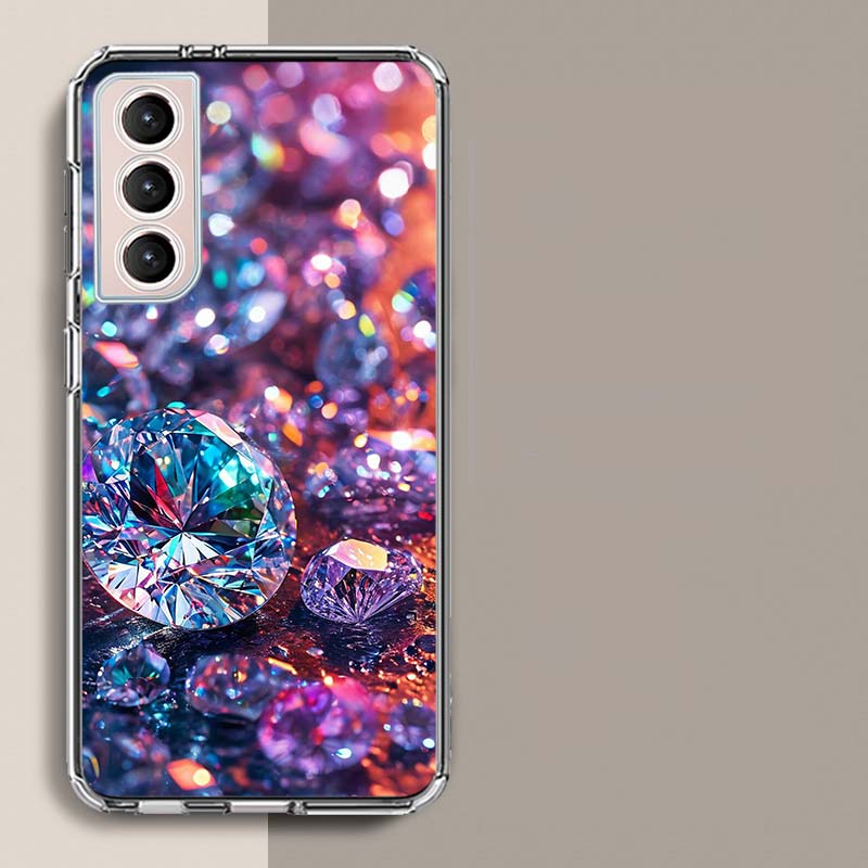 Coque de téléphone avec pierres précieuses en diamant brillante et éblouissante pour Samsung Galaxy S25 Edge S24 S23 FE S21 S20 S10 Plus S22 S26 Ultra Cover Cl