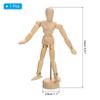 PATIKIL 4.5-inch Wooden Drawing Doll, Artist Painting Doll Model with Movable Joints, Sketching, Laying Figure, Painting, Drawing, Decoration