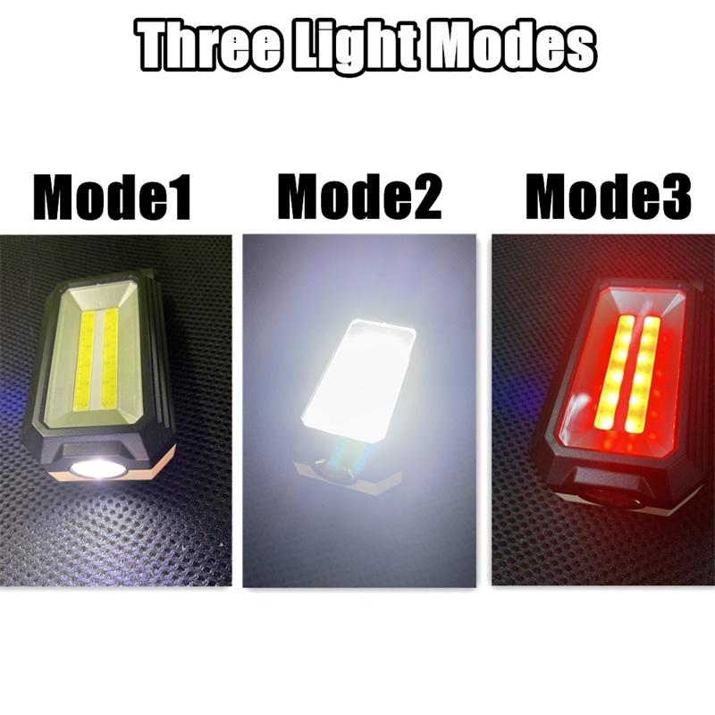1PC Portable COB Work Light USB Rechargeable Ultra Bright LED Flashlight Folding Car Repair Inspection Lamp Car