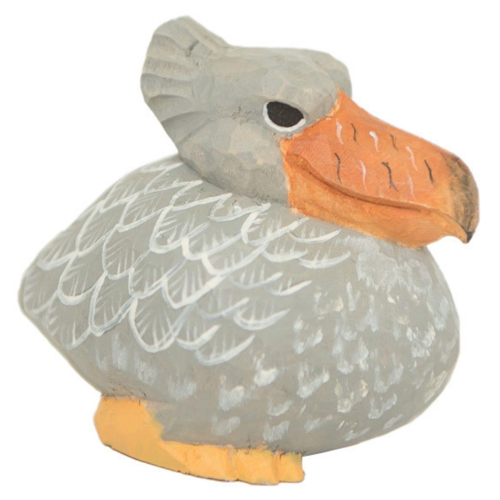 

FUKUYOIZU Shoebill Figurine, Wooden Object, Interior Decor, Desk Decor, Nordic Goods, Soothing Item (Gray)