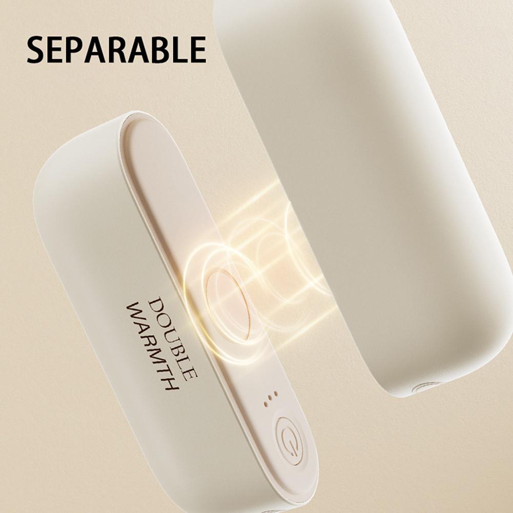 Portable Dual-Palm Rechargeable Magnets Hand Warmers USB Powered Lightweight Double Hand Warmer