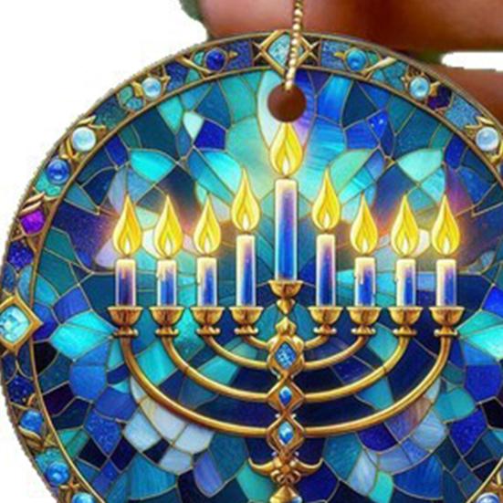 1/2/3Pcs Ceramic Ornament Engraved Colorful Comfortable Feel Decorative Stained Glass Hanging Pendant Garden Balcony Decor