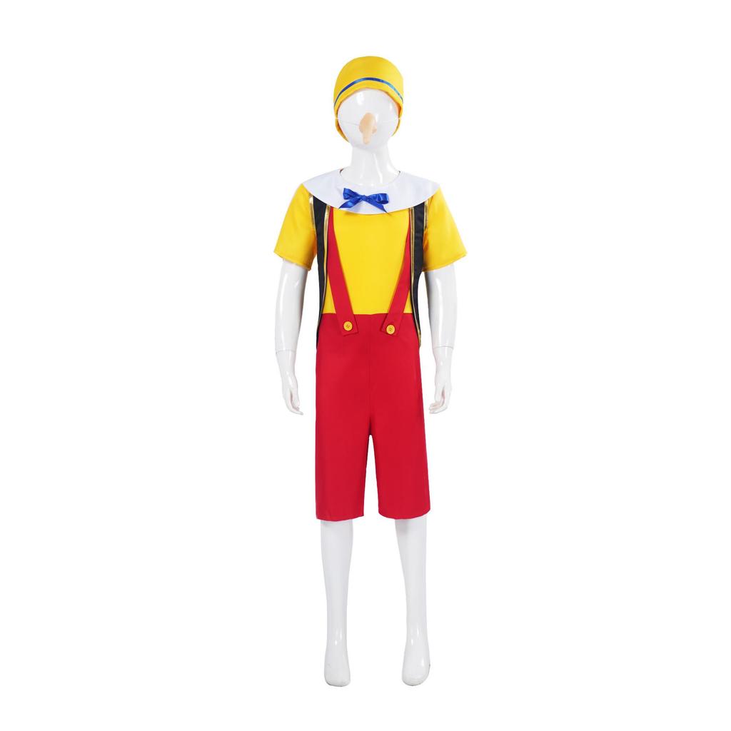 Pinocchio Cosplay Costume with Long Nose for Children's Performance - Inspired by The Adventures of Pinocchio