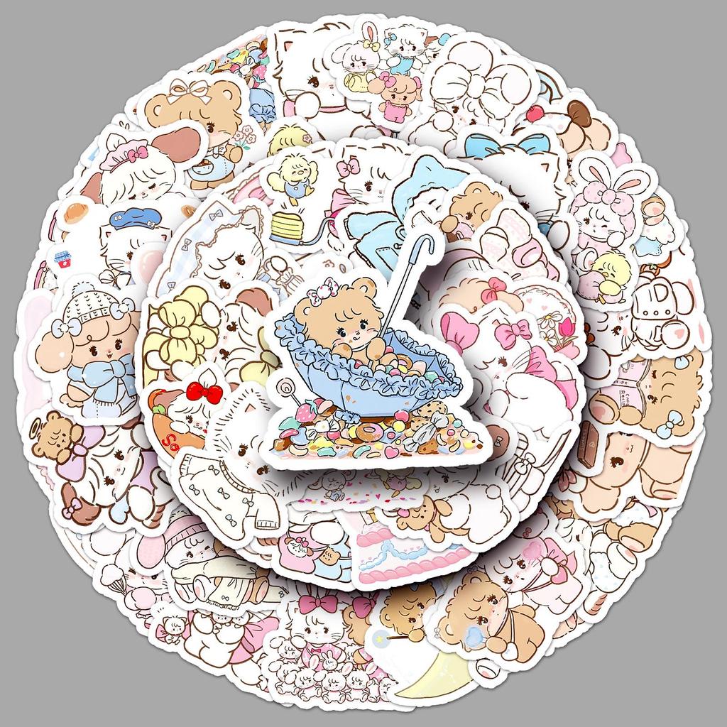 56 Cute Animal Cartoon Mikko Stickers - Waterproof DIY Decoration for Journal & Thermos Cup