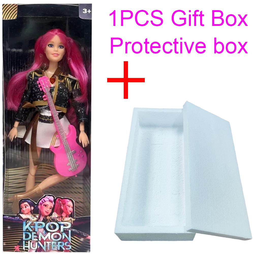 

K-Pop Demon Hunters Fashion Dolls with Musical Instruments Desktop Ornaments Toys Gifts for Festival Have music
