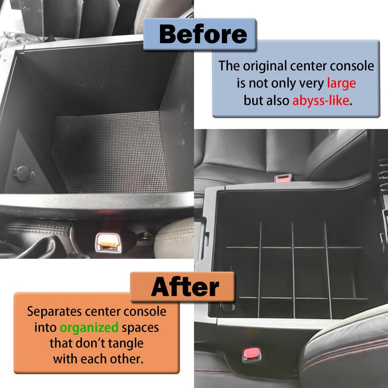 Center Console Organizer Dividers Compatible with Toyota Tundra 2014- Accessories, ert Tray Secondary Storage Box