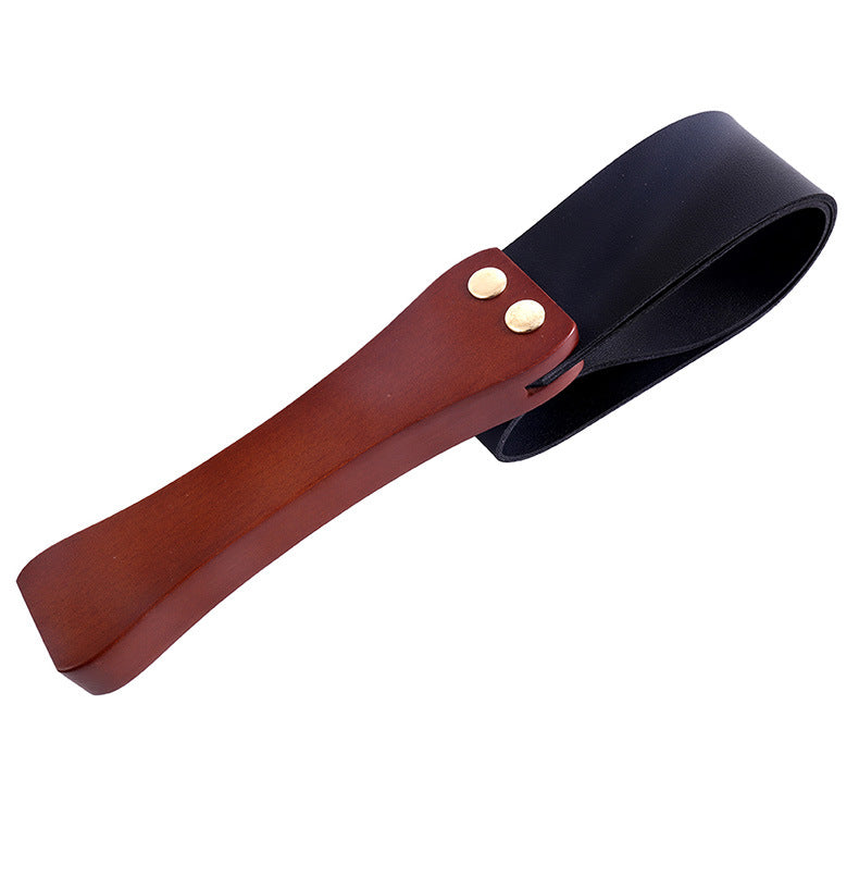 Handle Female Training Tool Butt Beating Horsewhip Pu Leather Racket Red Black Belts