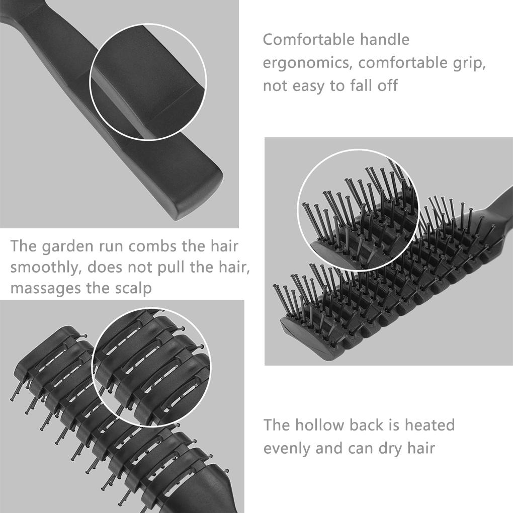 Men Hairbrush Plastic Head Massage Hair Styling Brush Slicked-back Scalp Massager Brush for Salon Home
