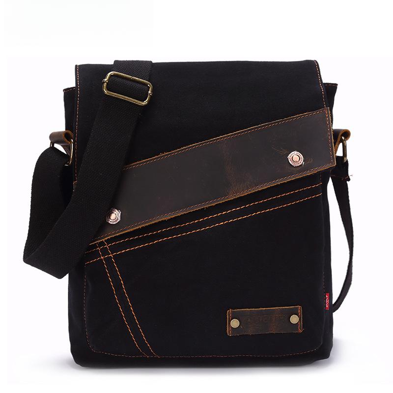 Canvas Bag Vintage Messenger Bag Brand Business Casual Travel Satchel Single Shoulder Bag Unisex Crossbody Bag Male