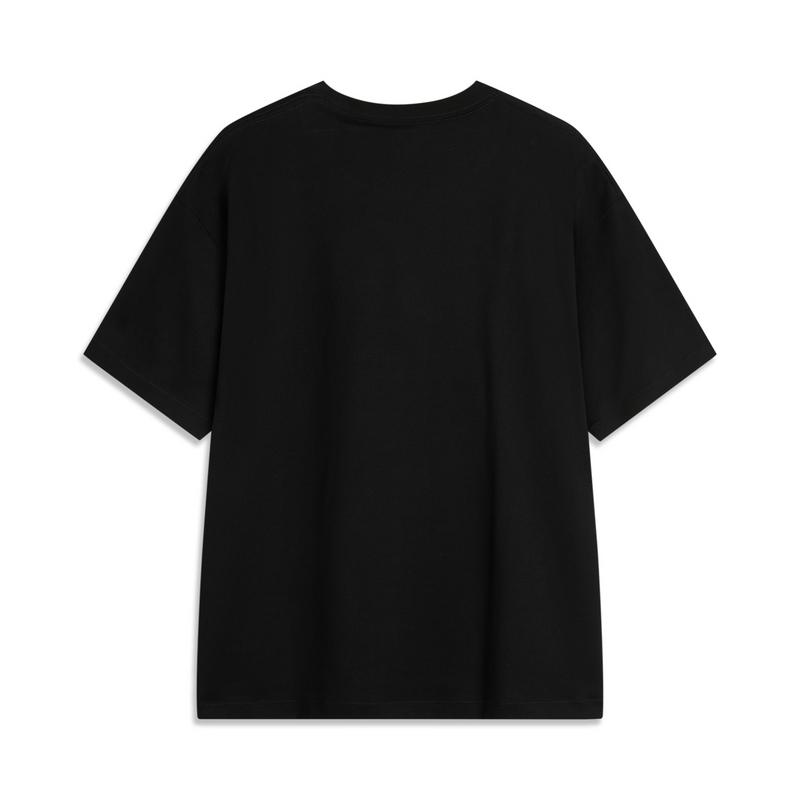 Li-Ning Casual Letter Print Round Neck Short Sleeve T-Shirt Men tops AHSU603-2